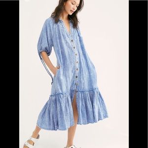 NWT FP Maya Shirt Dress, Medium